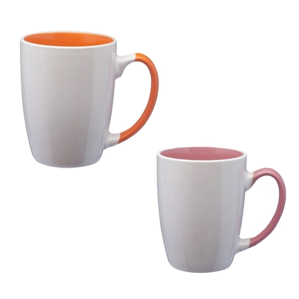 Dual tone stoneware mug, 12 oz. capacity with 1 color silkscreen... from ASI 37218 Athena Promo (tm)