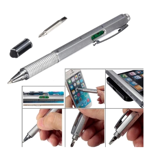 6-in-1 Metal Multi Tool Pen plus 1 color silkscreen imprint or... from ASI 37218 Athena Promo (tm)