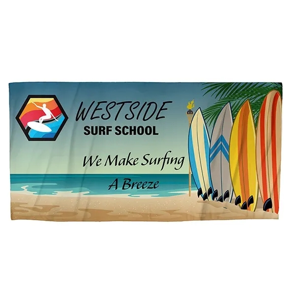 SpaceSaver 60" x 30" 200GSM rPET recycled polyester material full color... from ASI 62660 Innovation Line