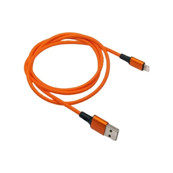 Braided USB lighting charging cable plus laser engraving on 1 location... from ASI 37218 Athena Promo (tm)