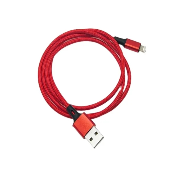 Braided USB lighting charging cable plus laser engraving on 1 location... from ASI 37218 Athena Promo (tm)