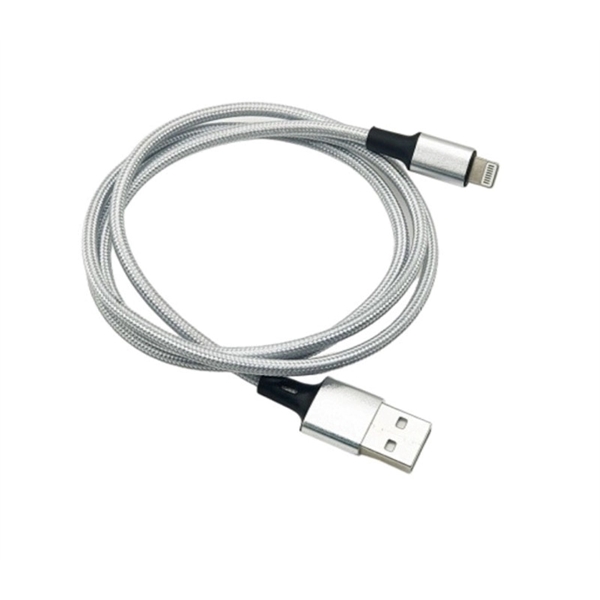 Braided USB lighting charging cable plus laser engraving on 1 location... from ASI 37218 Athena Promo (tm)