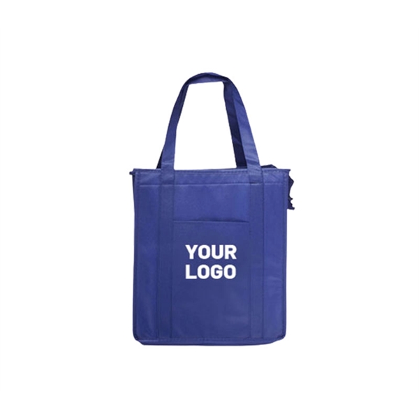 Non-woven insulated cooler bag with pocket plus 1 color silkscreen imprint... from ASI 37218 Athena Promo (tm)