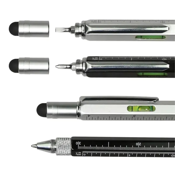 6-in-1 Metal Multifunction pen plus 1C1P silkscreen imprint or laser engraving... from ASI 37218 Athena Promo (tm)