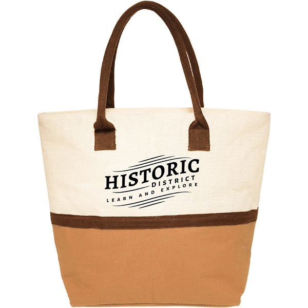 17.5" x 13.5" jute tote bag with a spacious main compartment.... from ASI 62088 IDProductsource