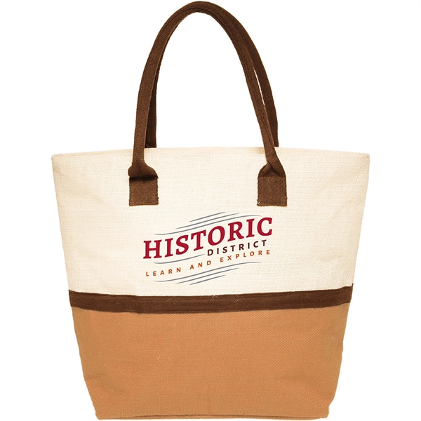 17.5" x 13.5" jute tote bag with a spacious main compartment.... from ASI 62088 IDProductsource