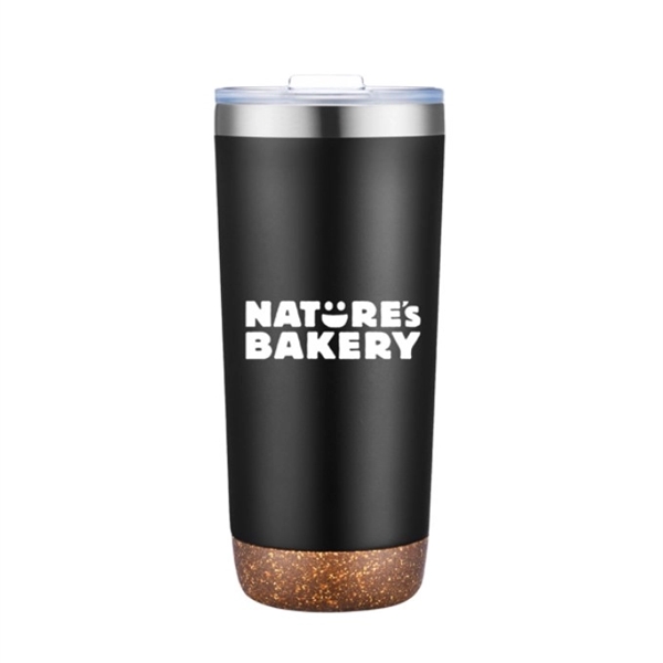 Audrey 22oz vacuum tumbler with cork bottom.  18/8 stainless steel... from ASI 90859 Tempo Industries Inc