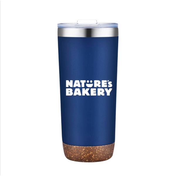 Audrey 22oz vacuum tumbler with cork bottom.  18/8 stainless steel... from ASI 90859 Tempo Industries Inc