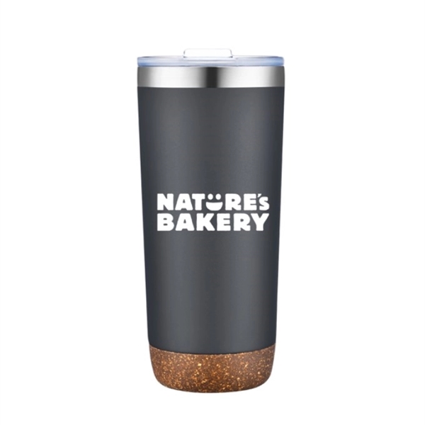 Audrey 22oz vacuum tumbler with cork bottom.  18/8 stainless steel... from ASI 90859 Tempo Industries Inc