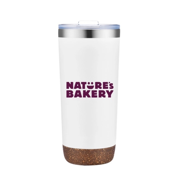 Audrey 22oz vacuum tumbler with cork bottom.  18/8 stainless steel... from ASI 90859 Tempo Industries Inc