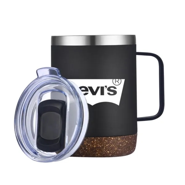 Seymore 12oz mug with cork bottom. Powder coated. 18/8 stainless steel... from ASI 90859 Tempo Industries Inc