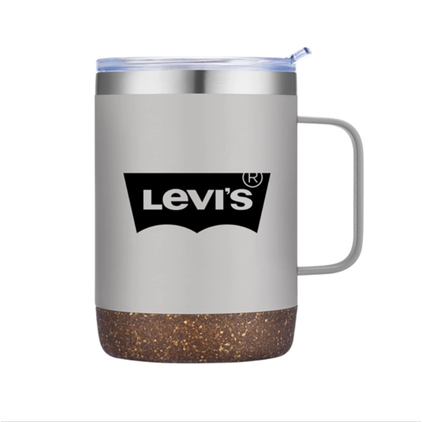 Seymore 12oz mug with cork bottom. Powder coated. 18/8 stainless steel... from ASI 90859 Tempo Industries Inc