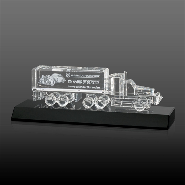 Crystal 18 Wheeler on Base (3D) - Black... from ASI 84592 St Regis Group / St Regis