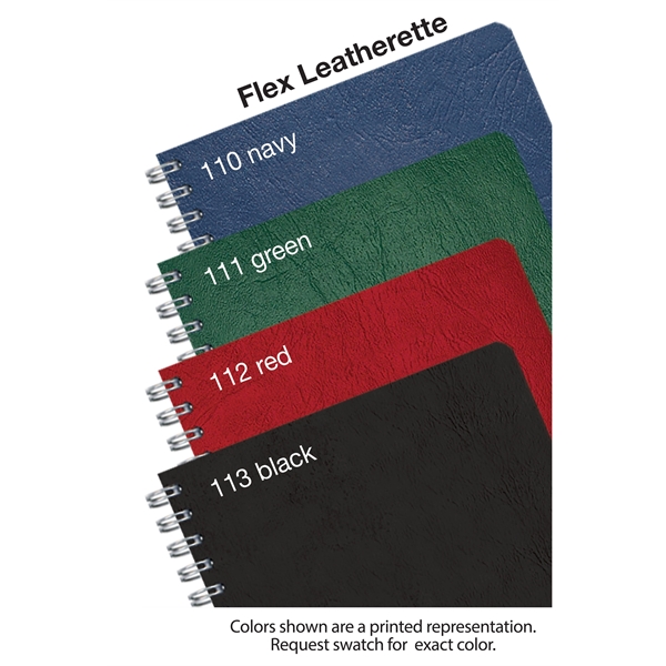 5 1/4" x 8 1/4" Flex weekly planner with a leatherette... from ASI 50873 Drum-Line / Drum-line Inc