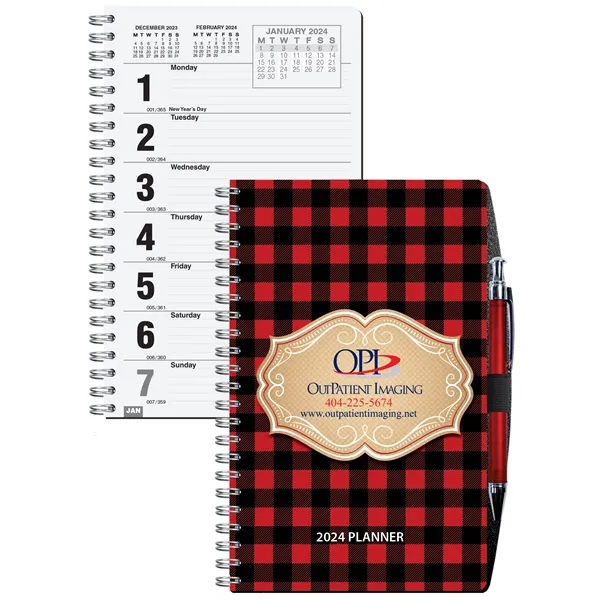 5 1/4" x 8 1/4" Full color weekly planner with a... from ASI 50873 Drum-Line / Drum-line Inc