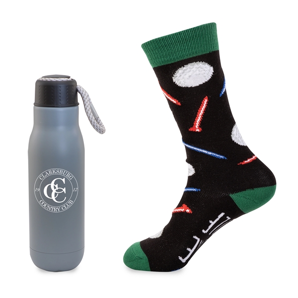 Less Work, More Golf Gift Set - 16oz Insulated Bottle &... from ASI 44900 NC Custom (CI/Lanco) / Lanco