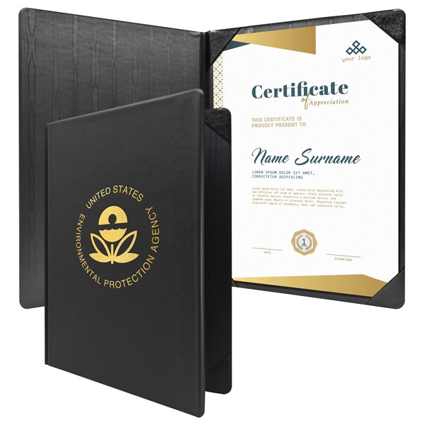 Standard vinyl diploma holder for 11" x 8.5" certificates.... from ASI 90807 Tekweld