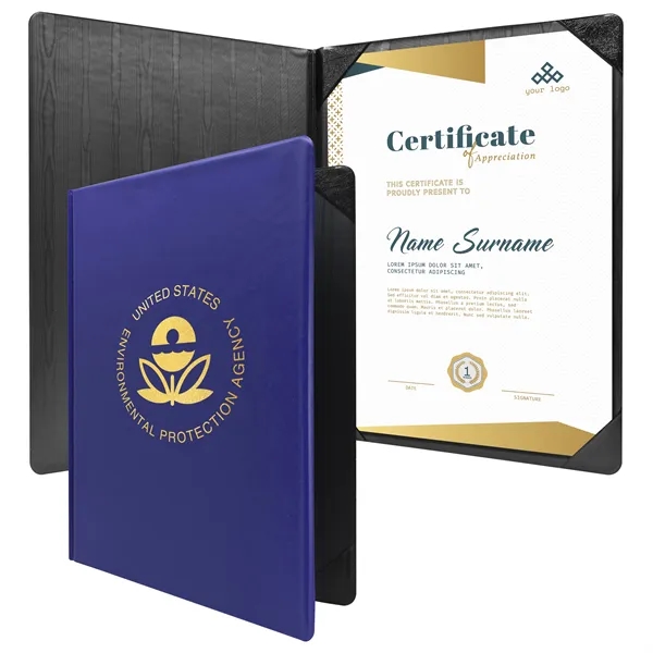 Standard vinyl diploma holder for 11" x 8.5" certificates.... from ASI 90807 Tekweld
