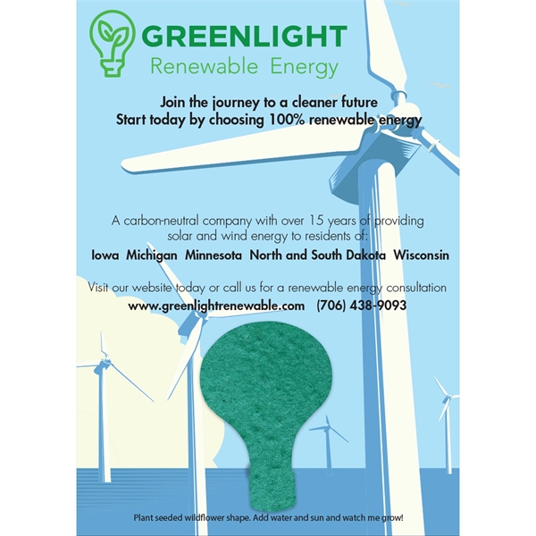 Mailer with seeded paper shapes for planting to grow wildflowers or... from ASI 54100 Fields Manufacturing Inc / Sprout Tyme Line by American Greenwood