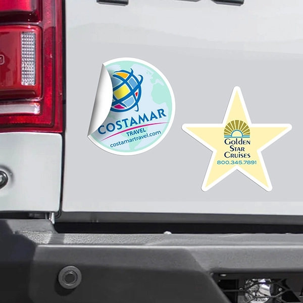 4" star-shaped 6 mil matte vinyl CustomCut(TM) stickers.... from ASI 62660 Innovation Line