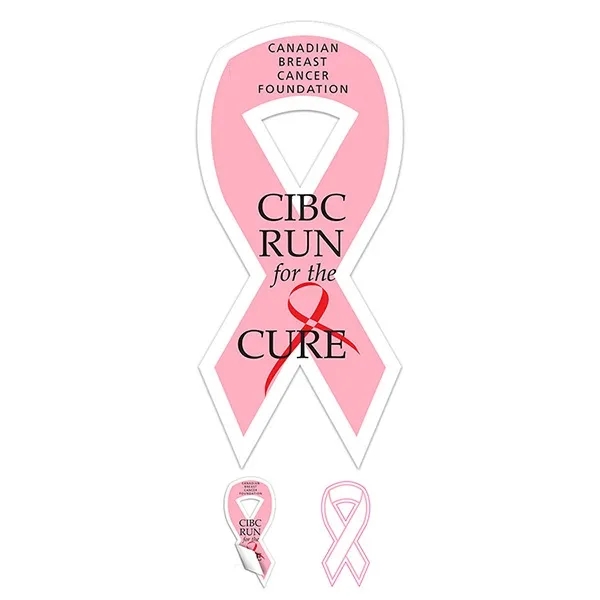 4" Breast Cancer Awareness pink ribbon-shaped 6 mil matte vinyl CustomCut(TM)... from ASI 62660 Innovation Line