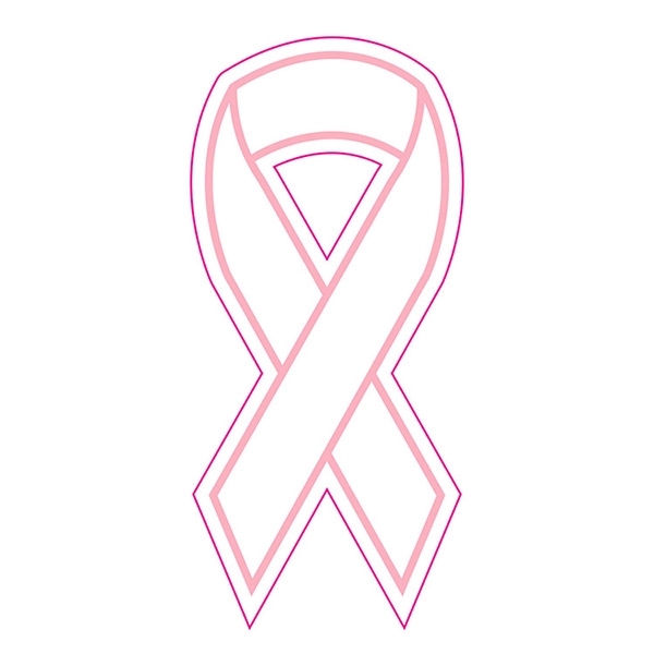 4" Breast Cancer Awareness pink ribbon-shaped 6 mil matte vinyl CustomCut(TM)... from ASI 62660 Innovation Line