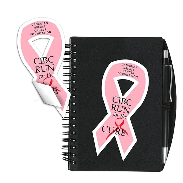 4" Breast Cancer Awareness pink ribbon-shaped 6 mil matte vinyl CustomCut(TM)... from ASI 62660 Innovation Line