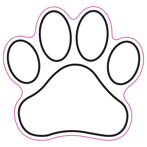 4" animal paw-shaped 6 mil matte vinyl CustomCut(TM) stickers.... from ASI 62660 Innovation Line
