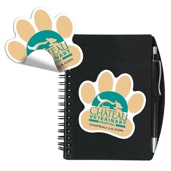 4" animal paw-shaped 6 mil matte vinyl CustomCut(TM) stickers.... from ASI 62660 Innovation Line