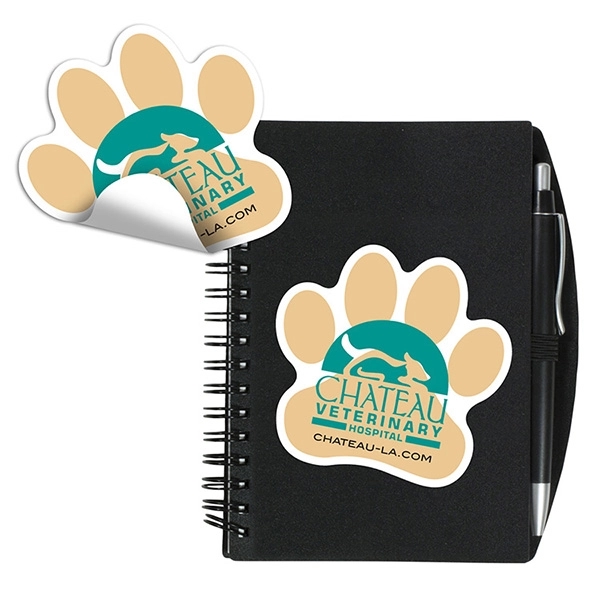 4" animal paw-shaped 6 mil matte vinyl CustomCut(TM) stickers.... from ASI 62660 Innovation Line