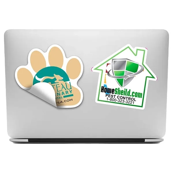 4" animal paw-shaped 6 mil matte vinyl CustomCut(TM) stickers.... from ASI 62660 Innovation Line