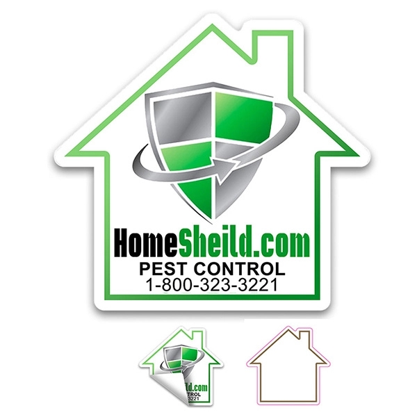 4" house-shaped 6 mil matte vinyl CustomCut™ stickers.... from ASI 62660 Innovation Line