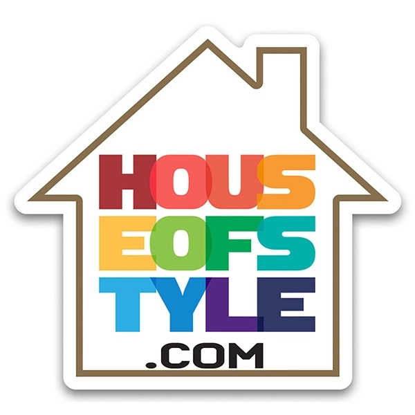 4" house-shaped 6 mil matte vinyl CustomCut™ stickers.... from ASI 62660 Innovation Line