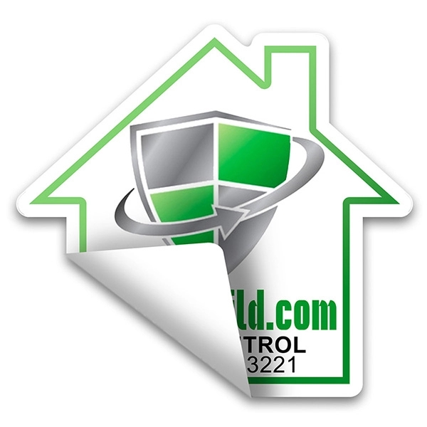 4" house-shaped 6 mil matte vinyl CustomCut™ stickers.... from ASI 62660 Innovation Line