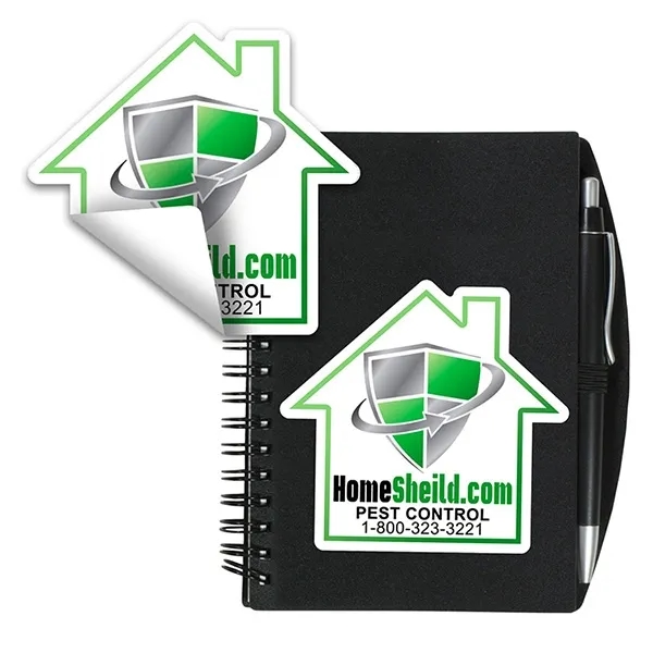 4" house-shaped 6 mil matte vinyl CustomCut™ stickers.... from ASI 62660 Innovation Line