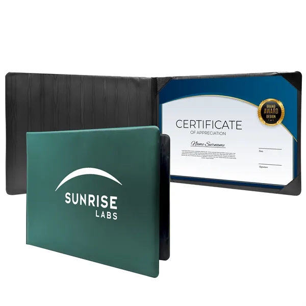 Diploma holder features a comfortable, padded vinyl cover heat sealed with... from ASI 90807 Tekweld