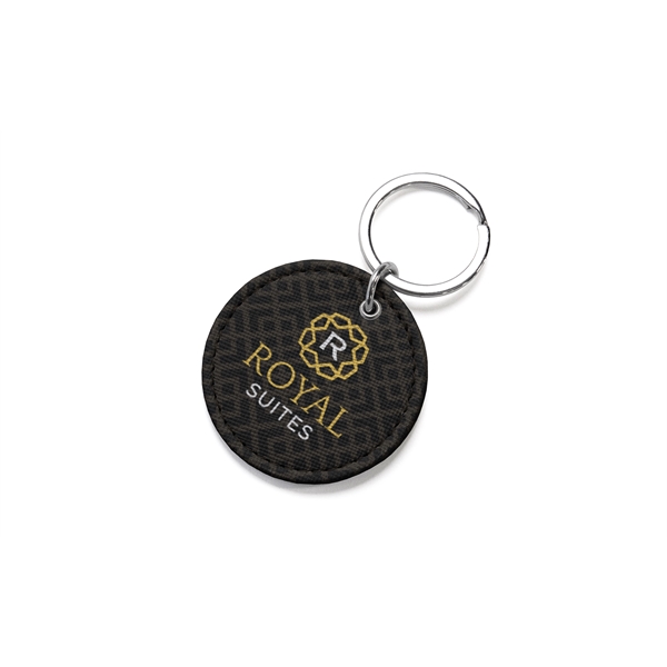 Full-color, full-bleed vegan leather keychain... from ASI 45657 Pop! Promos