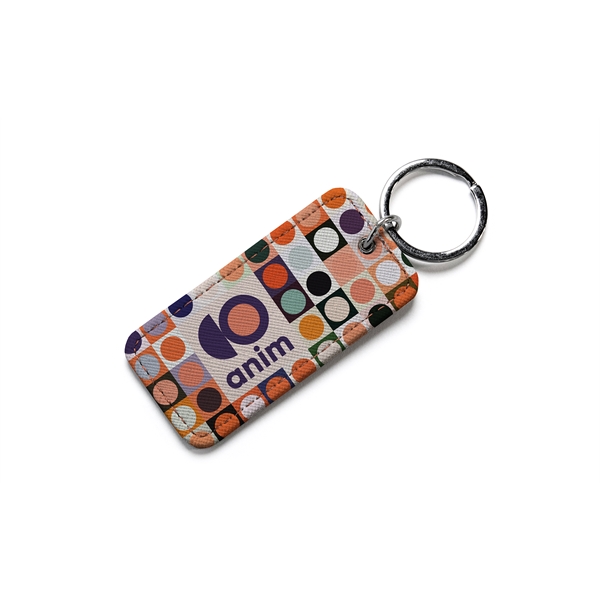 Full-color, full-bleed vegan leather keychain... from ASI 45657 Pop! Promos