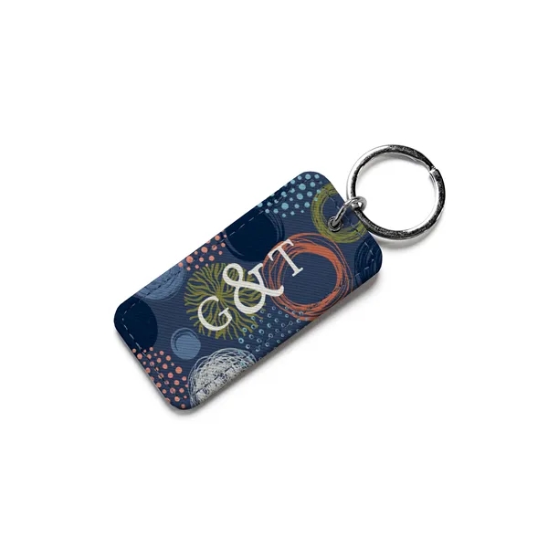 Full-color, full-bleed vegan leather keychain... from ASI 45657 Pop! Promos