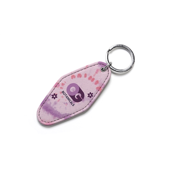 Full-color, full-bleed vegan leather keychain... from ASI 45657 Pop! Promos