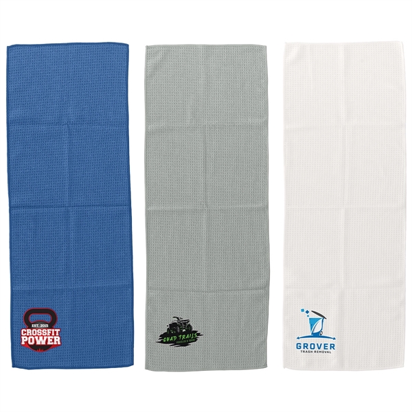 12- x 32- Waffle Microfiber Sports Towel... from ASI 36730 Ariel Premium Supply Inc