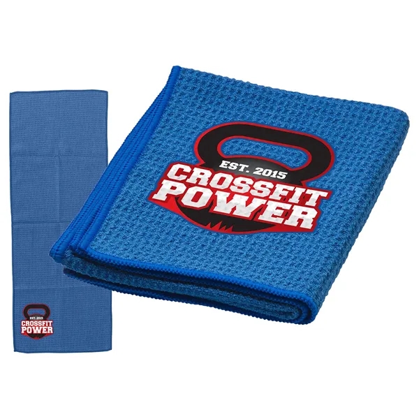 12- x 32- Waffle Microfiber Sports Towel... from ASI 36730 Ariel Premium Supply Inc