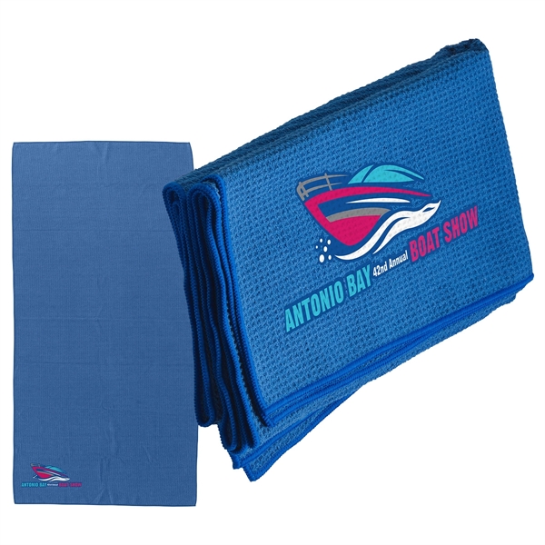 30- x 60- Waffle Microfiber Beach Towel... from ASI 36730 Ariel Premium Supply Inc