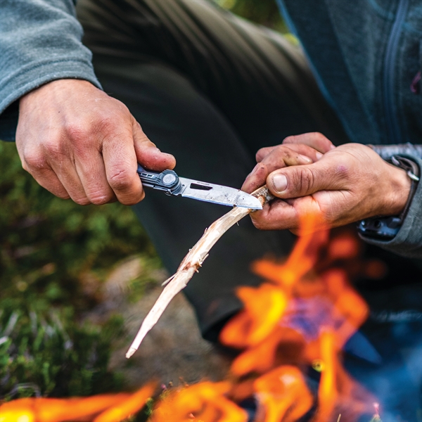 Multi-tool folding knife with two-sided driver, bottle opener, and plain edge... from ASI 61005 Hirsch Gift Inc