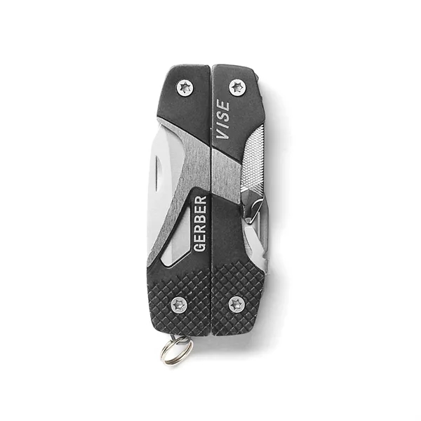 Keychain compatible bottle opener with mini pliers, serrated knife, and fine... from ASI 61005 Hirsch Gift Inc