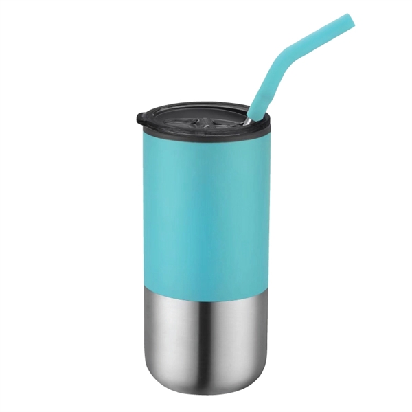 16 OZ. Double walled  Stainless steel  Tumbler w/ Silicone... from ASI 31978 Admanline