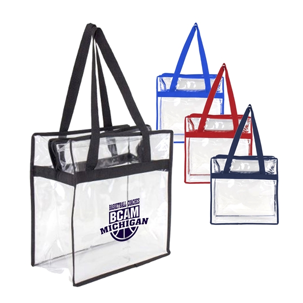 Basic Clear Stadium Security Zipper Tote... from ASI 41511 Brainchild USA Inc / BrainChild Gift Club