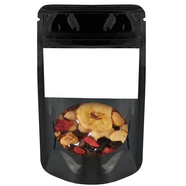 Healthy snacks in a resealable window pouch.... from ASI 71685 Midnite Snax®
