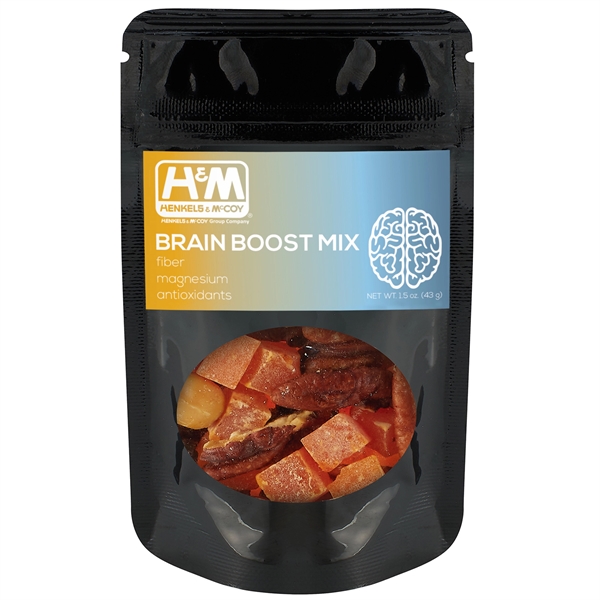 Healthy snacks in a resealable window pouch.... from ASI 71685 Midnite Snax®