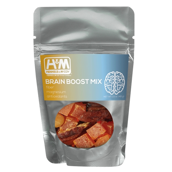 Healthy snacks in a resealable window pouch.... from ASI 71685 Midnite Snax®